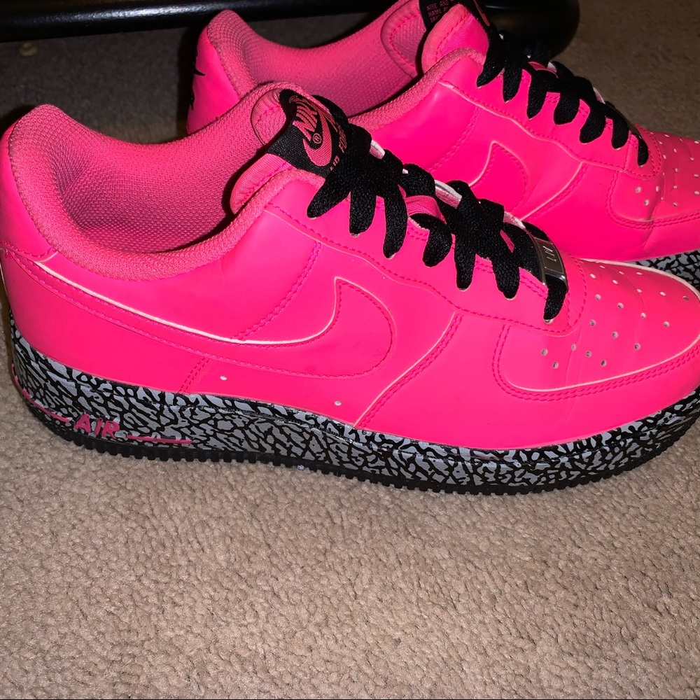 Womens Air Force 1 Low Hyper Punch Pink Black